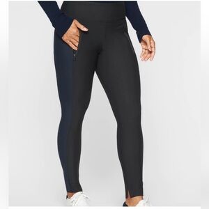Athleta| Stellar Tight Black Navy Leggings Size S
